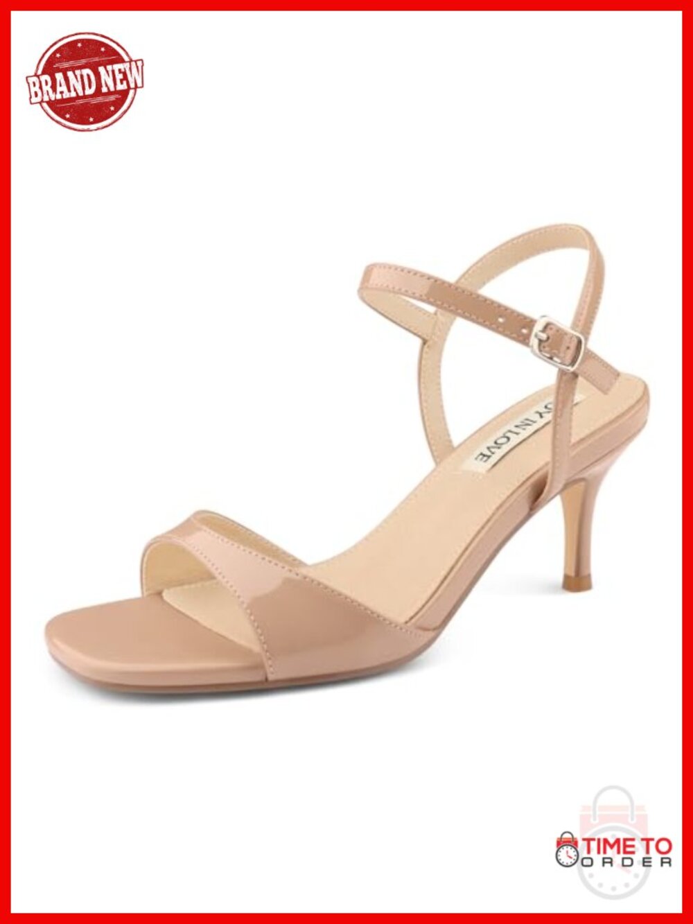 Kitten Heel Sandals Open Toe Ankle Strap Dress Shoes